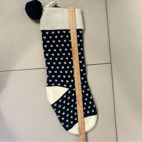 L.L. Bean Navy and Cream Holiday Stocking - Picture 6 of 7